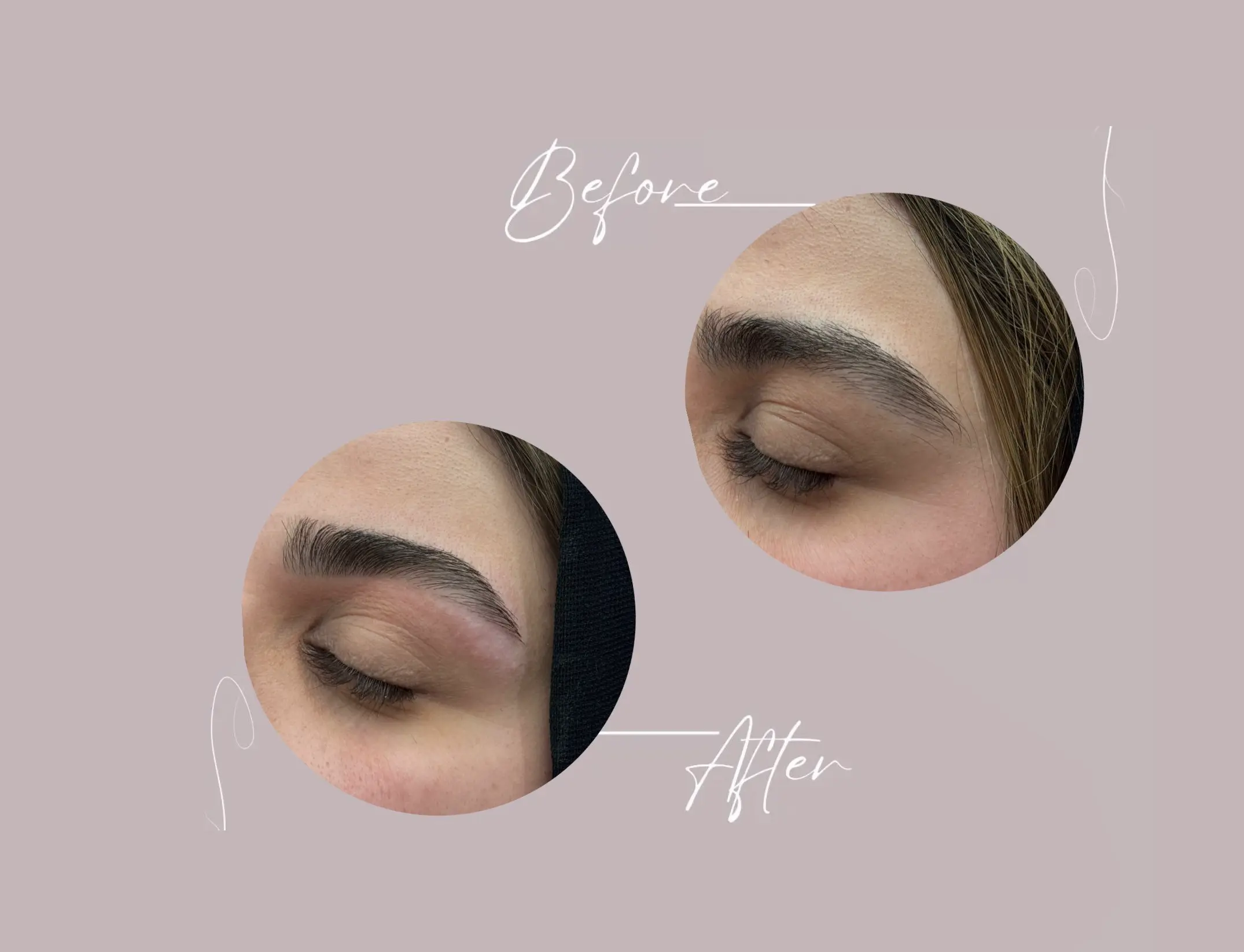 After image showing the transformed eyebrow result